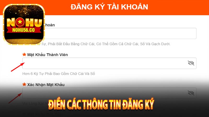 Bước 3: Điền thông tin cá nhân