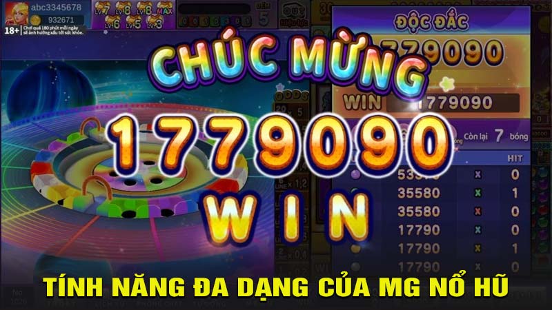 Tính năng đa dạng của mg nổ hũ tại bet88